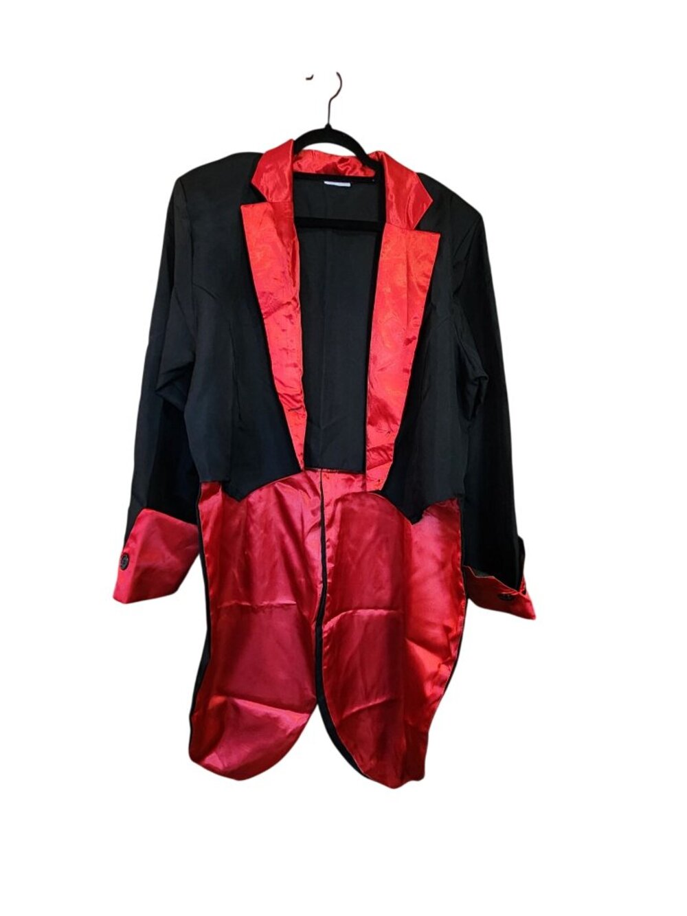 Halloween Coat with Tails Black & Red Mens See Measurements